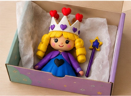 Figura 3D colorata a mano – stampa 3D personalizzata dal disegno del bambino, Modelixity