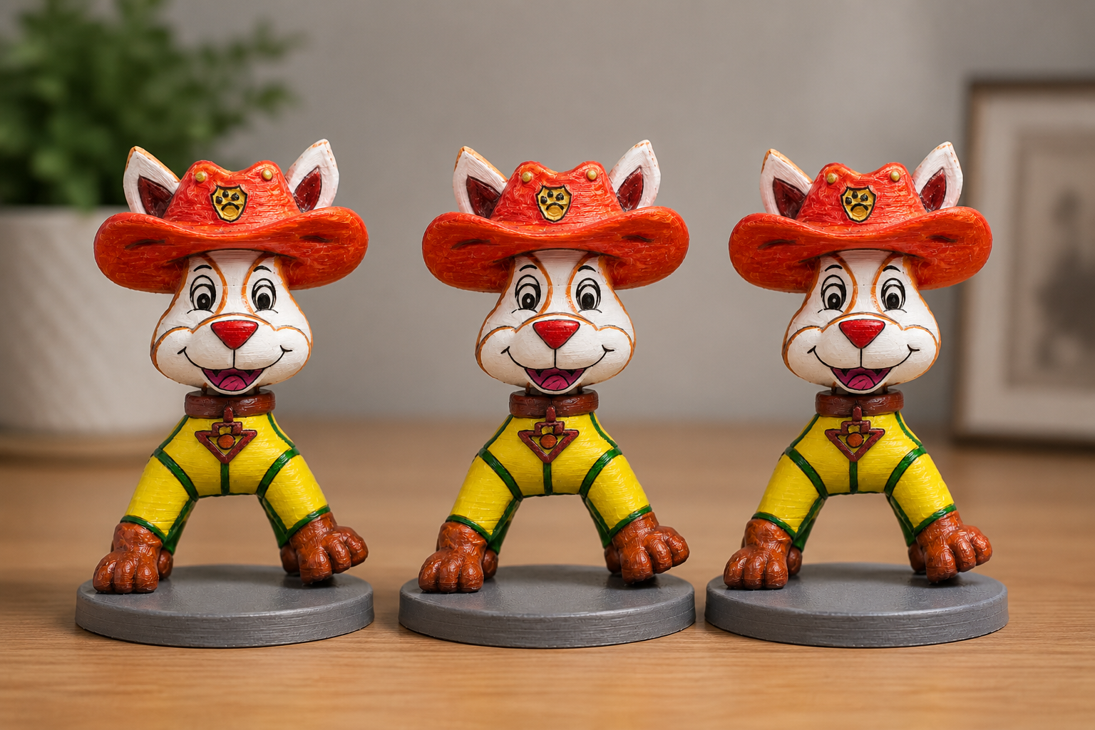 Trio di gatti cowboy