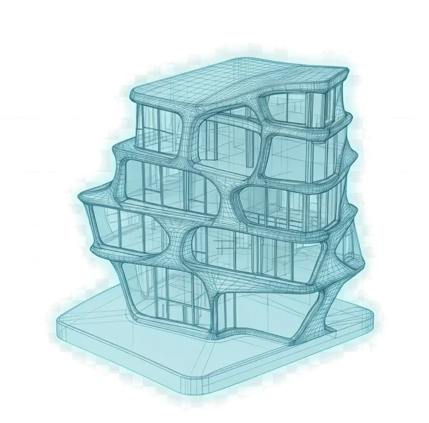 Modello architettonico stampato in 3D da un file STL